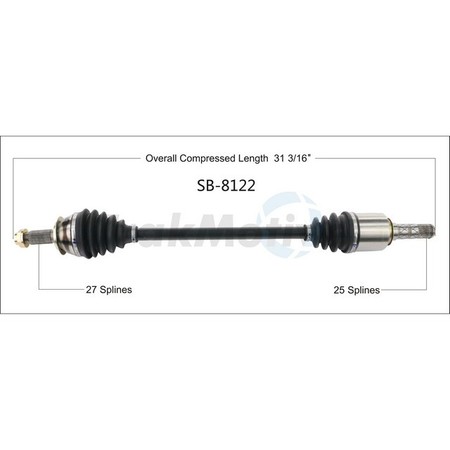 SURTRACK AXLE Cv Axle Shaft, Sb-8122 SB-8122